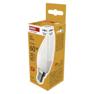 ŻARÓWKA LED BASIC ŚWIECZKA E14 9,4W N.BIEL (60W)